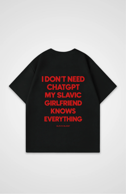 My slavic girl knows everything Oversized Shirt