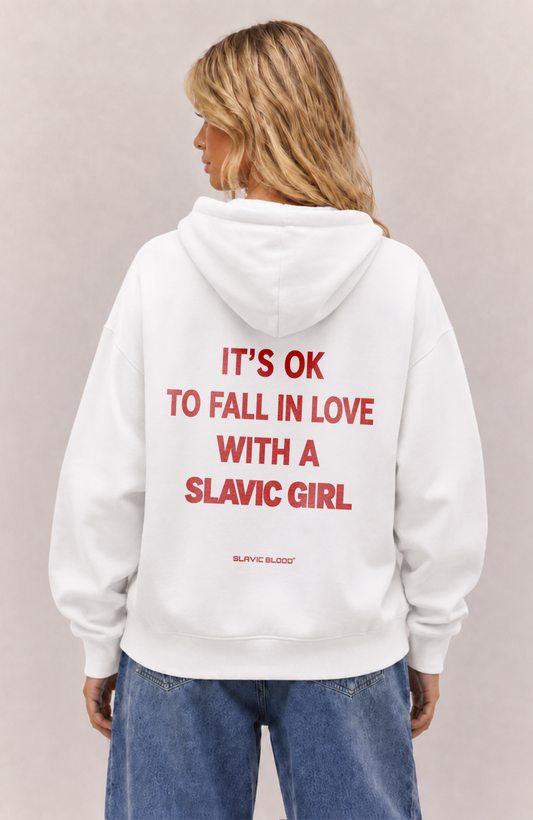 It is ok to fall in love with a slavic girl Oversized hoodie