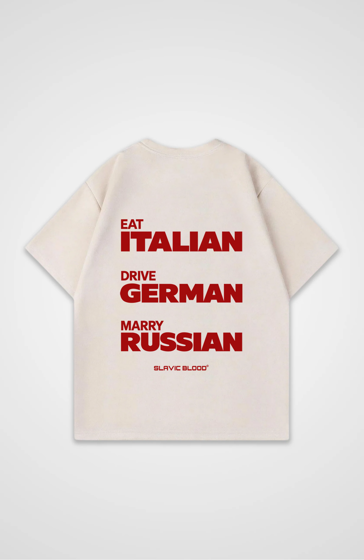Eat drive marry Russian Oversized Shirt