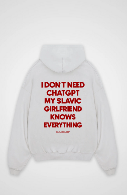 My slavic girl knows everything Oversized hoodie
