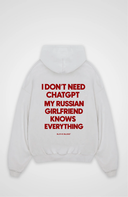 My Russian girl knows everything Oversized hoodie