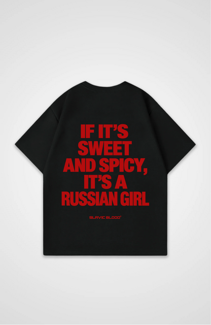 Sweet and Spicy, it´s a russian girl Oversized Shirt