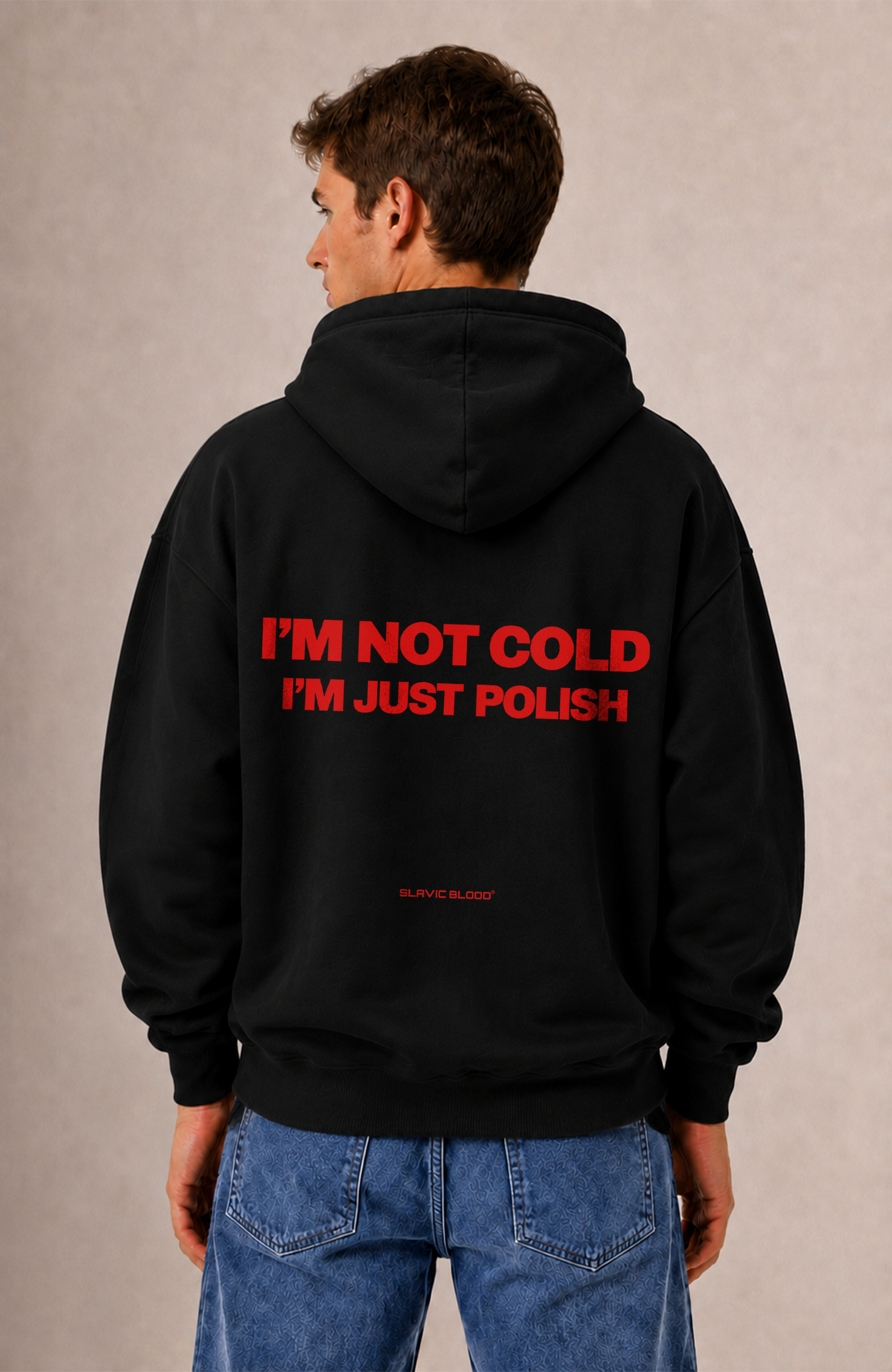 I´m not cold i´m just Polish Oversized hoodie