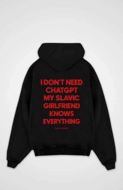 My slavic girl knows everything Oversized hoodie