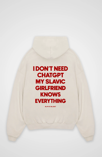 My slavic girl knows everything Oversized hoodie