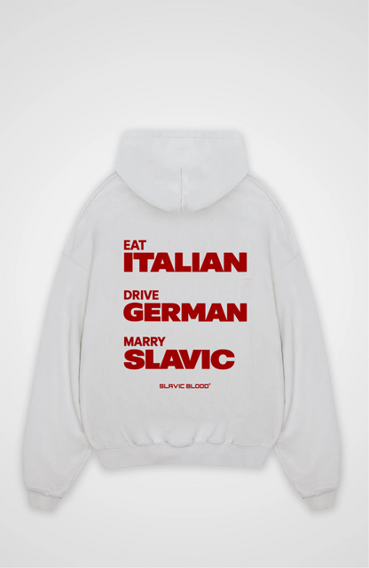 Eat drive marry slavic Oversized hoodie