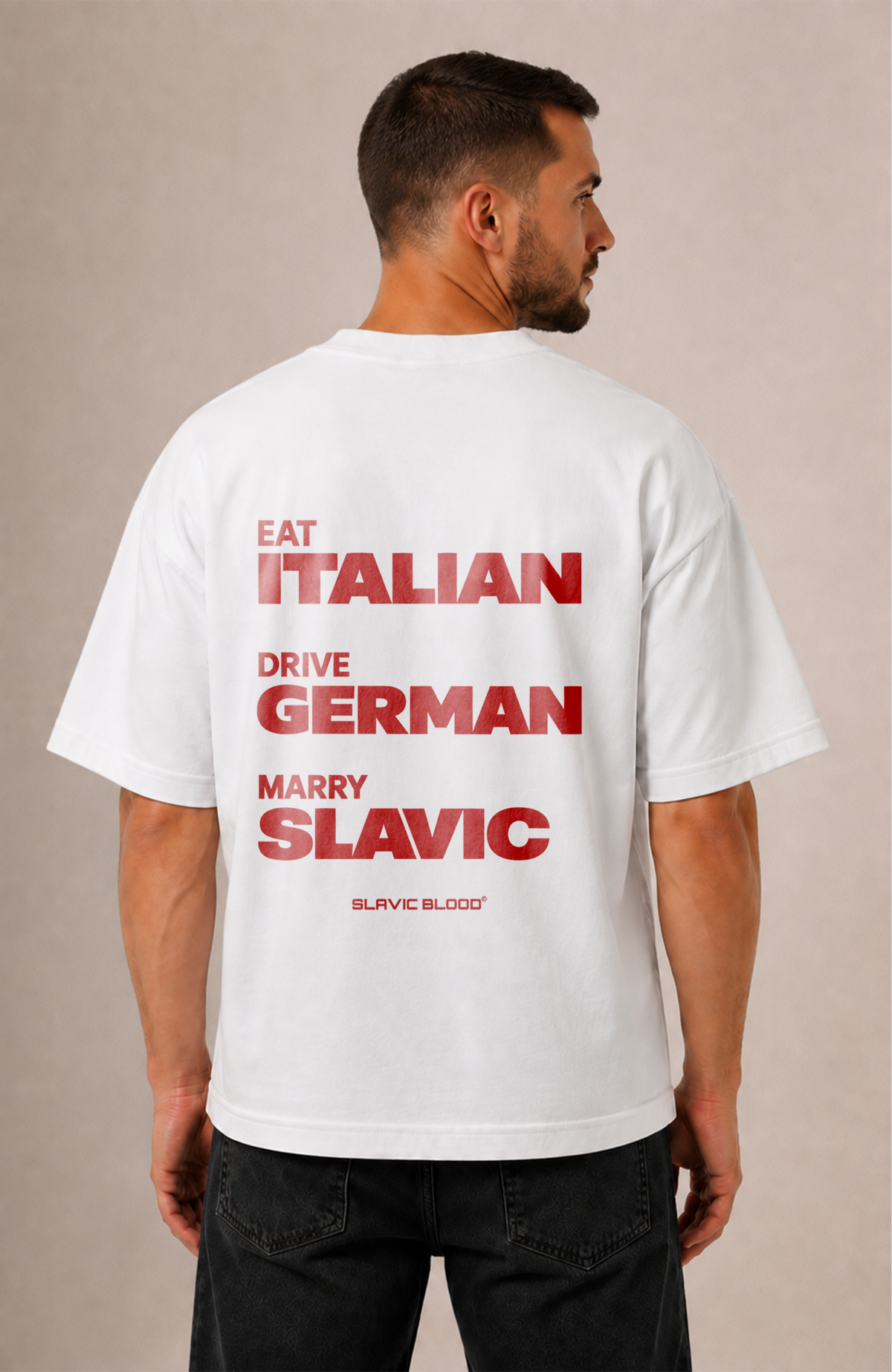 Eat drive marry slavic Oversized Shirt