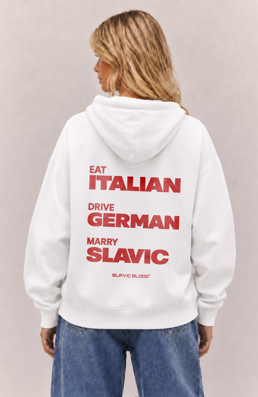 Eat drive marry slavic Oversized hoodie