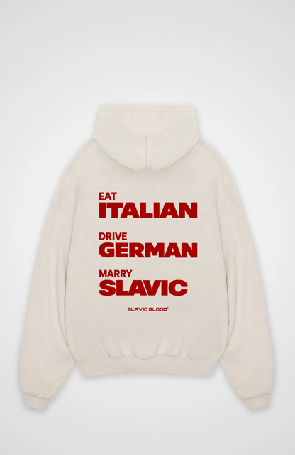 Eat drive marry slavic Oversized hoodie