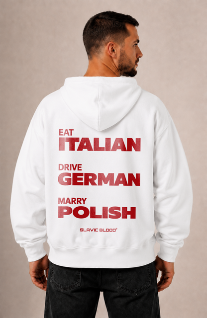 Eat Drive Marry Polish Oversized hoodie