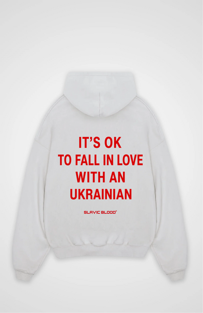 It´s ok to fall in love with an Ukrainian Oversized hoodie