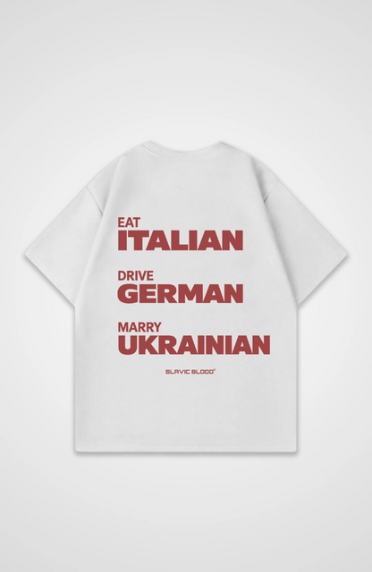Eat Drive Marry Ukrainian Oversized shirt