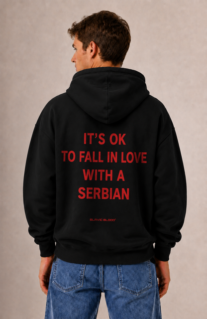 It´s ok to fall in love with a Serbian Oversized hoodie