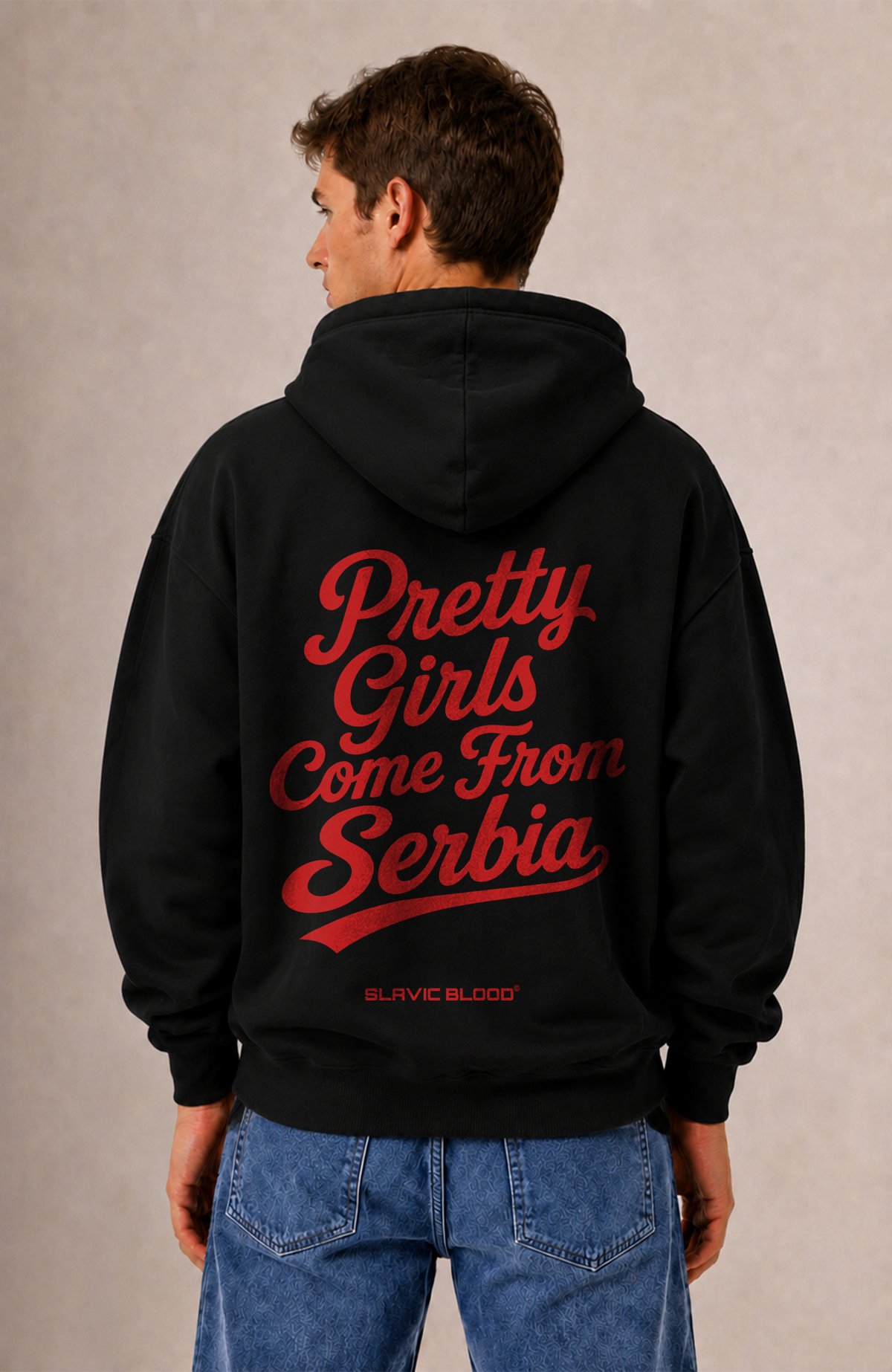 Pretty girls come from Serbia Oversized hoodie