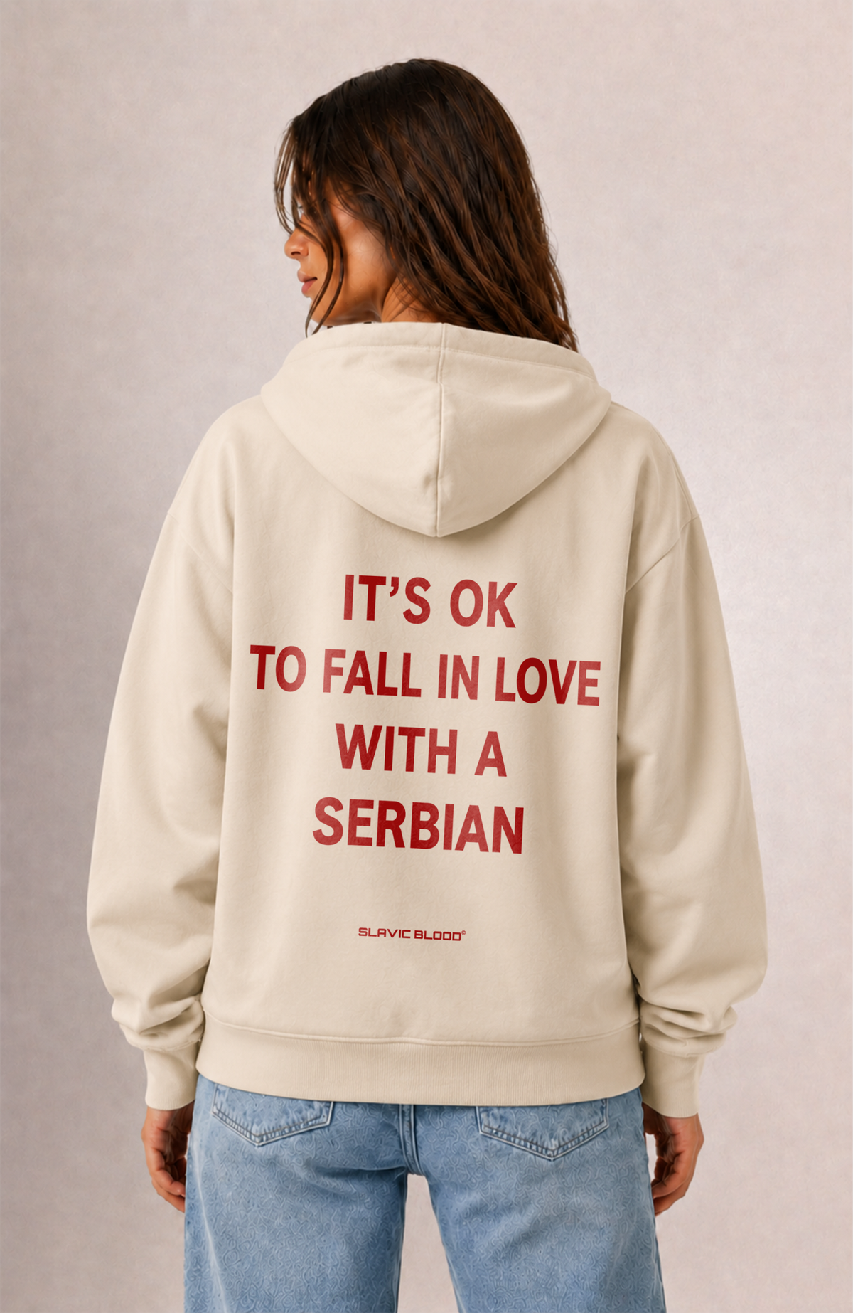 It´s ok to fall in love with a Serbian Oversized hoodie