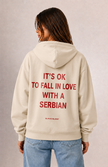 It´s ok to fall in love with a Serbian Oversized hoodie