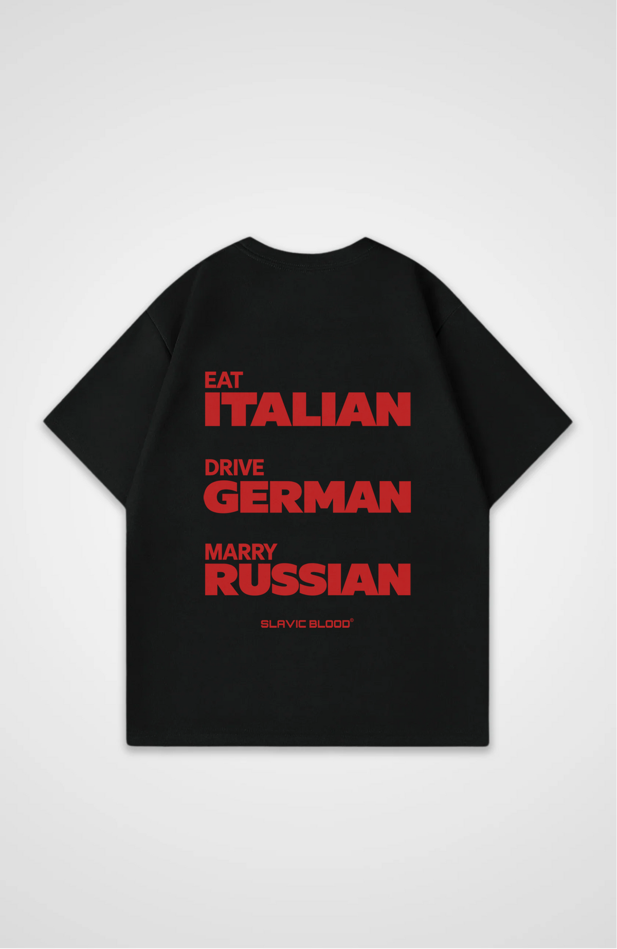 Eat drive marry Russian Oversized Shirt