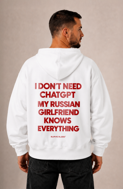 My Russian girl knows everything Oversized hoodie