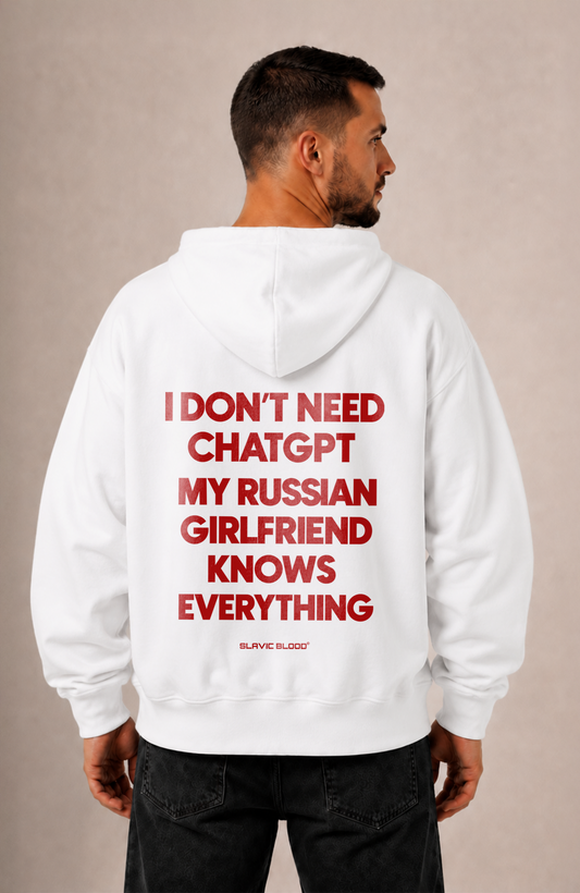 My Russian girl knows everything Oversized hoodie