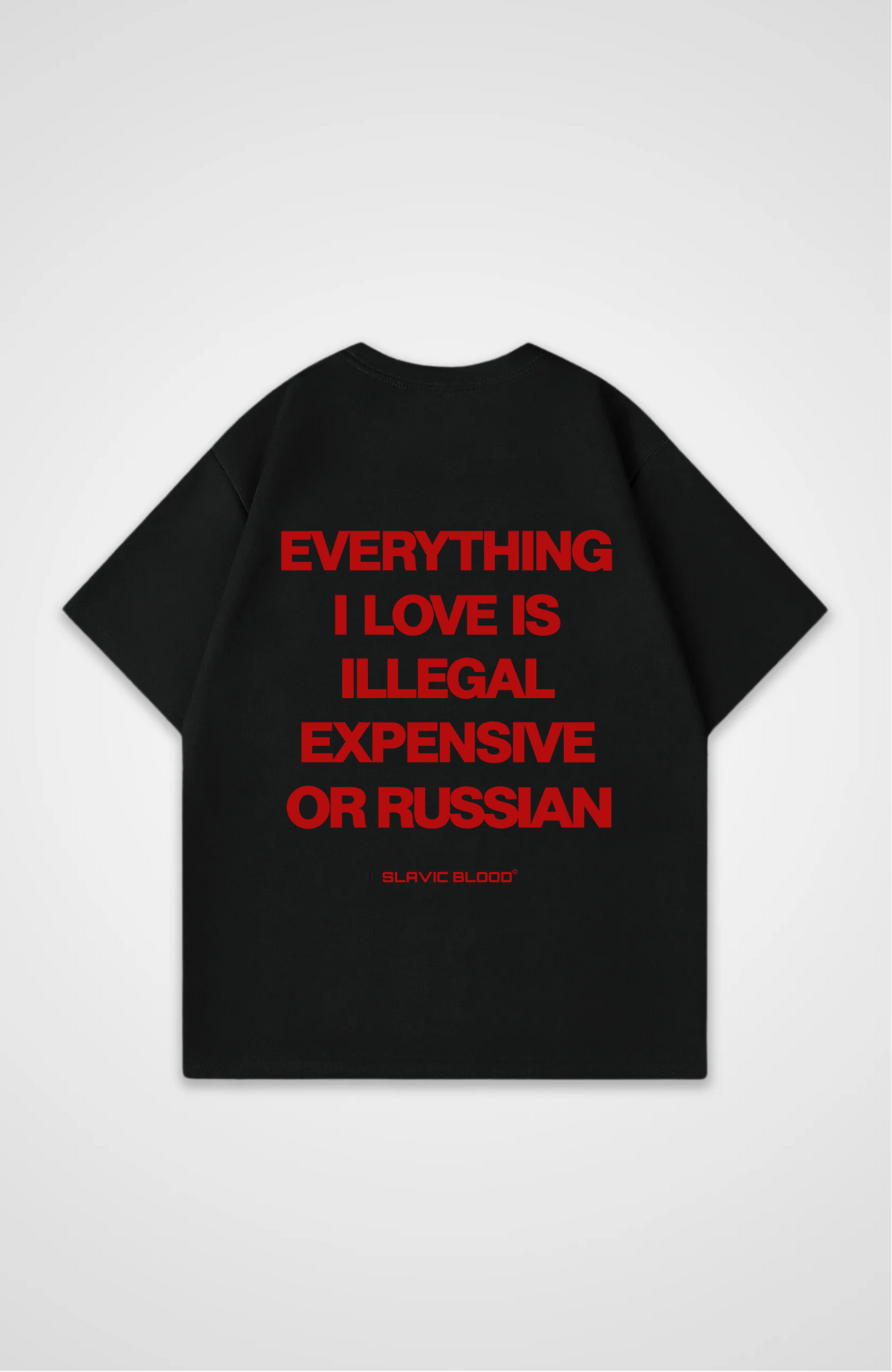 Everything i love is illegal or Russian Oversized Shirt