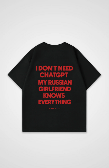 My Russian girl knows everything Oversized Shirt