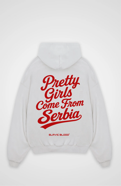 Pretty girls come from Serbia Oversized hoodie