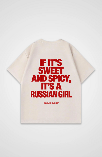 Sweet and Spicy, it´s a russian girl Oversized Shirt