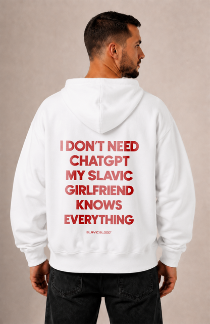 My slavic girl knows everything Oversized hoodie