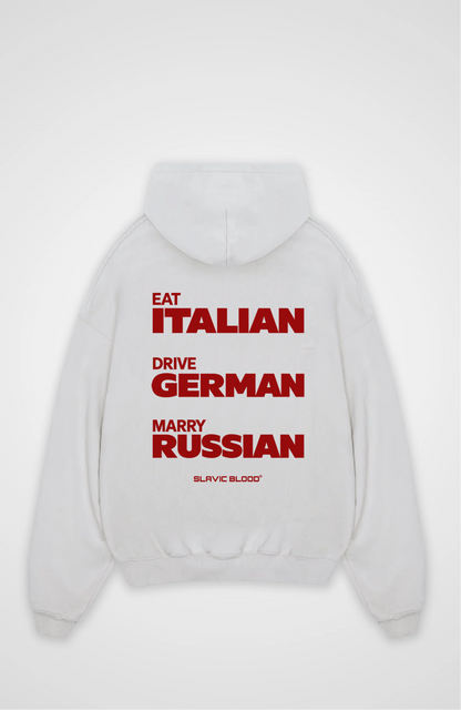 Eat drive marry Russian Oversized hoodie