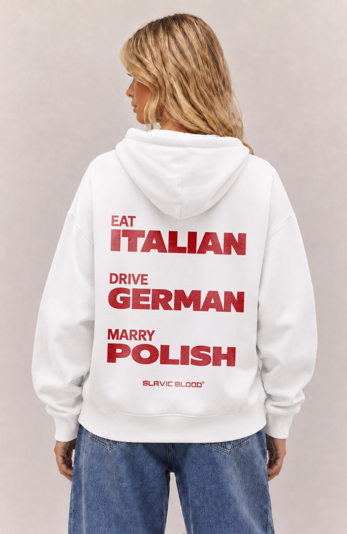 Eat Drive Marry Polish Oversized hoodie