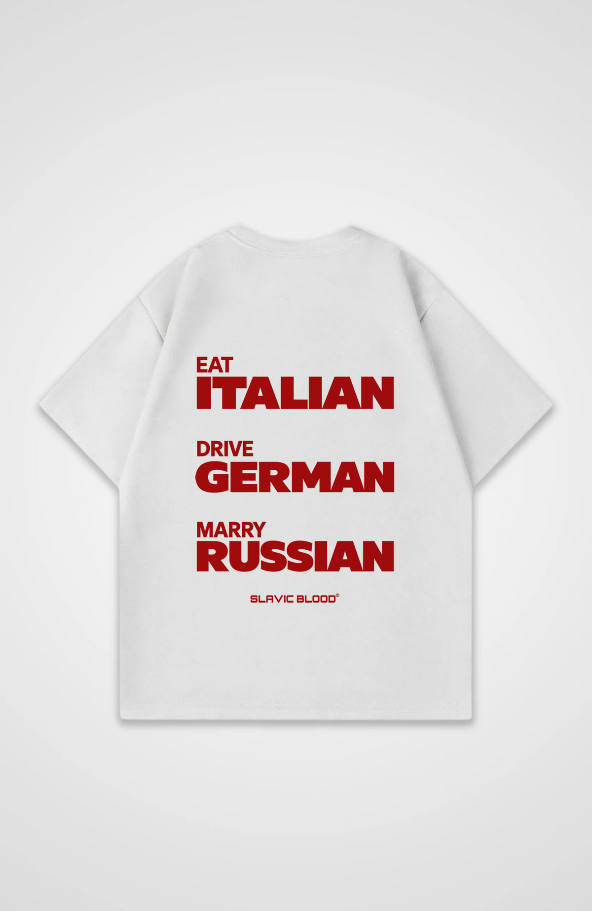 Eat drive marry Russian Oversized Shirt