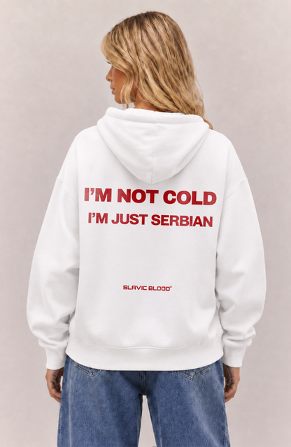 I´m not cold i´m just Serbian Oversized hoodie