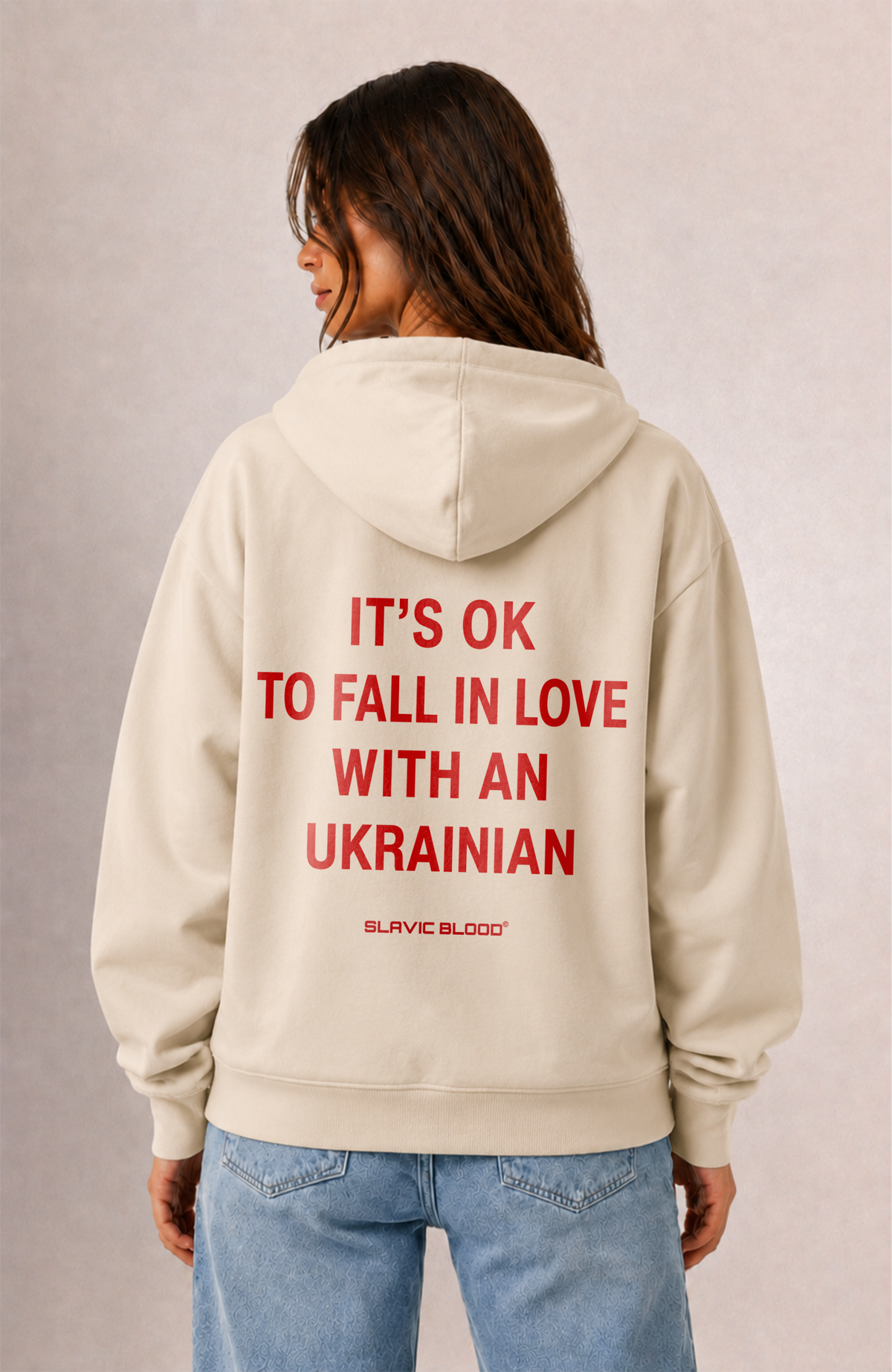 It´s ok to fall in love with an Ukrainian Oversized hoodie
