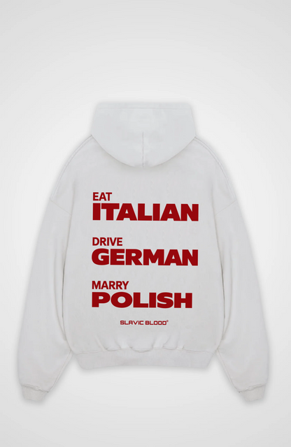 Eat Drive Marry Polish Oversized hoodie