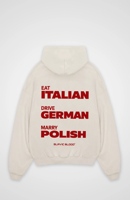 Eat Drive Marry Polish Oversized hoodie