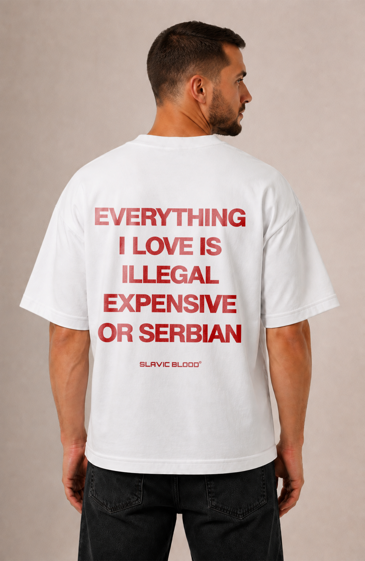 Everything i love is Serbian Oversized shirt
