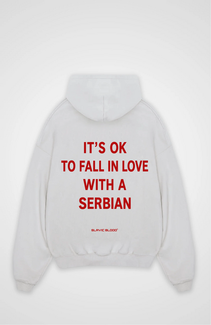 It´s ok to fall in love with a Serbian Oversized hoodie