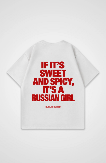 Sweet and Spicy, it´s a russian girl Oversized Shirt