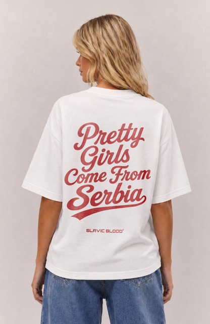 Pretty girls come from Serbia Oversized shirt