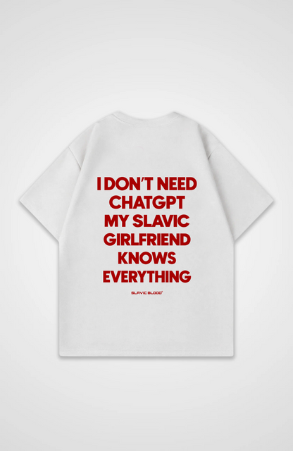 My slavic girl knows everything Oversized Shirt