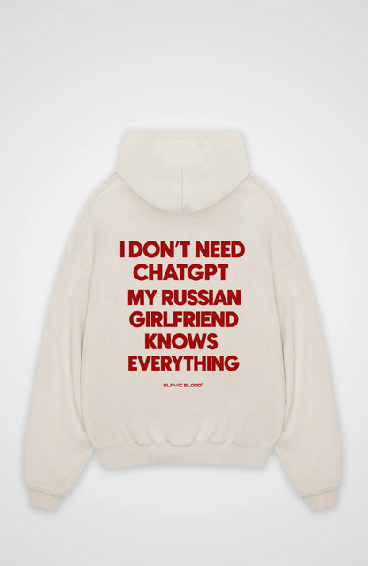My Russian girl knows everything Oversized hoodie