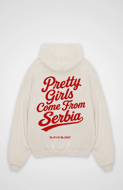 Pretty girls come from Serbia Oversized hoodie
