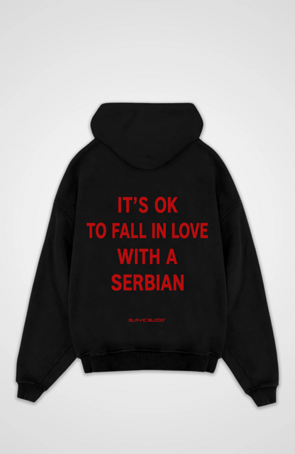It´s ok to fall in love with a Serbian Oversized hoodie