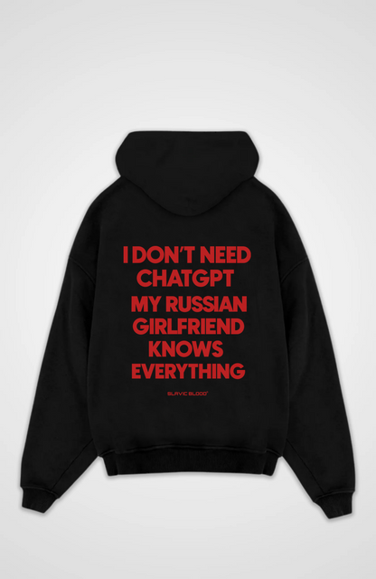 My Russian girl knows everything Oversized hoodie