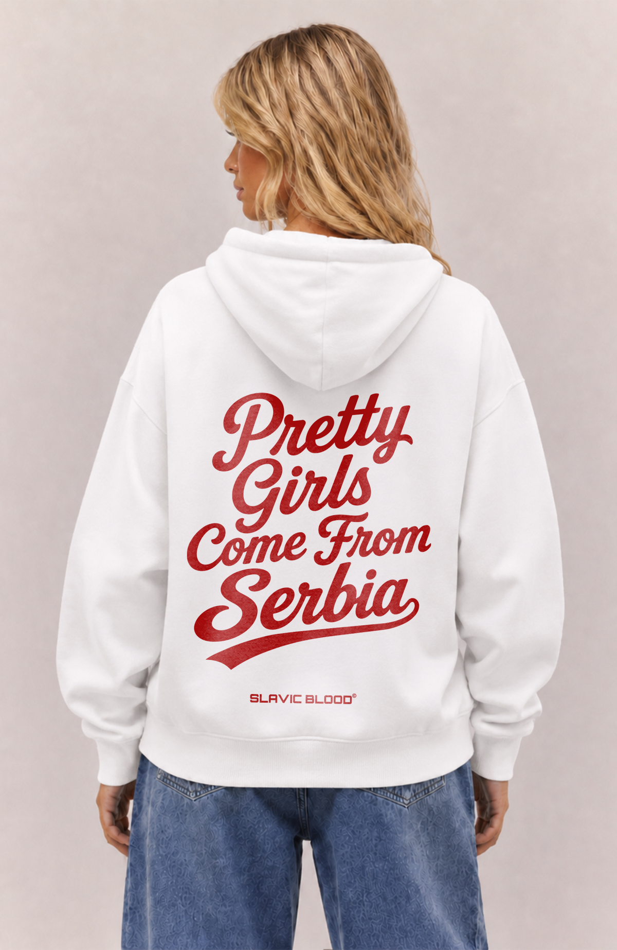 Pretty girls come from Serbia Oversized hoodie