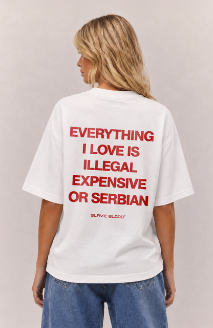 Everything i love is Serbian Oversized shirt
