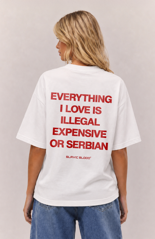 Everything i love is Serbian Oversized shirt